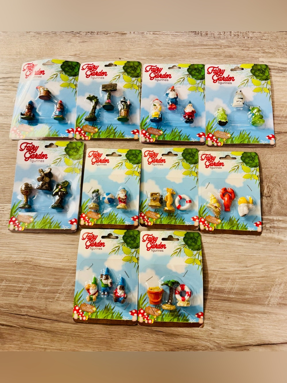 Fairy Garden . A set of 10 packs, each containing 3 figures—a new addition for y